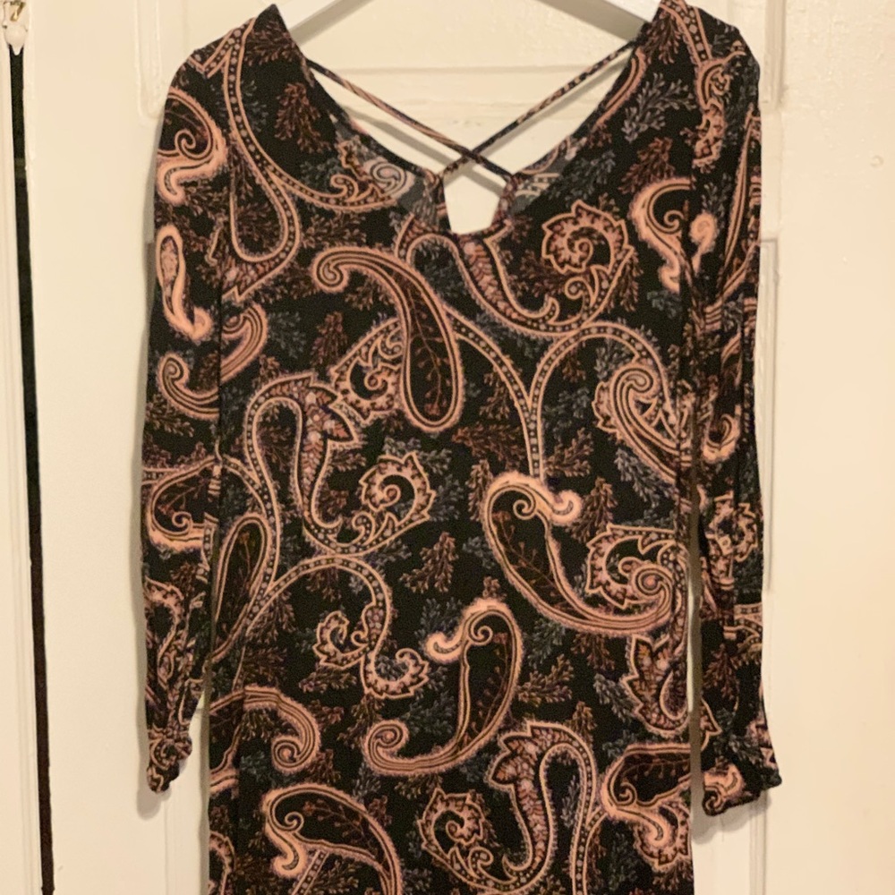 Mossimo Long Sleeve Paisley Dress